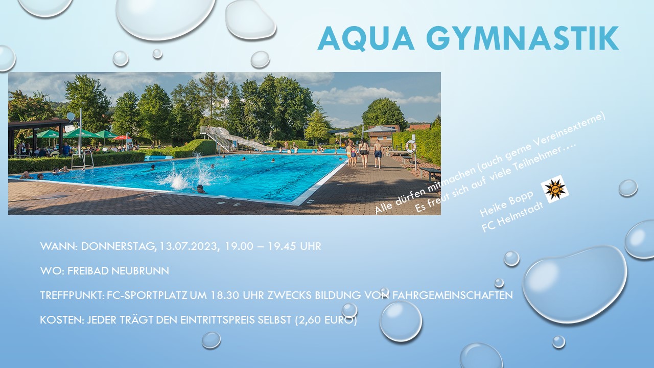 Aqua Gymnastik Flyer