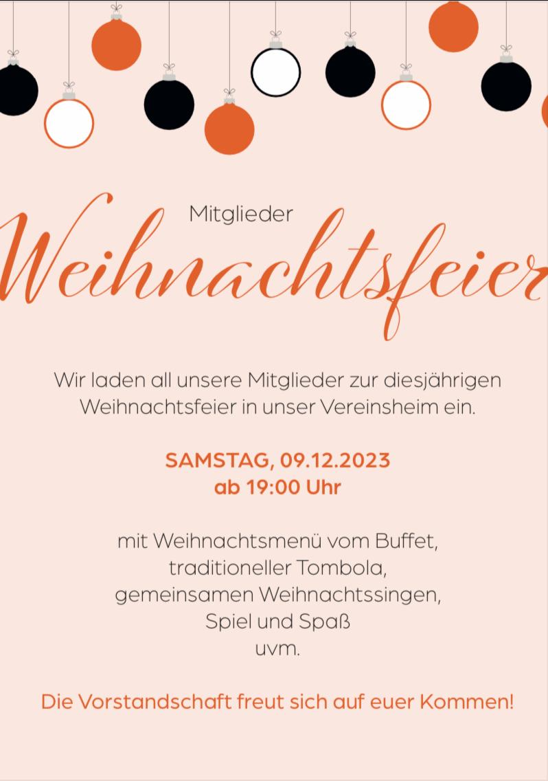 Weihnachtsfeier FC Helmstadt 2023